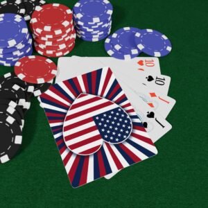 American Flag Heart Poker Playing Cards