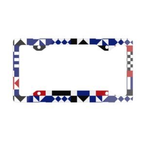 Nautical Signal Flag Metal License Plate Frame
