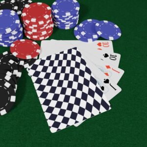 Black & White Checker Poker Playing Cards