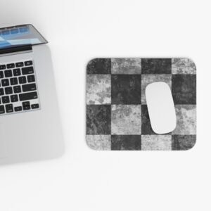 Vintage Black &amp Gray Checkerboard Mouse Pad