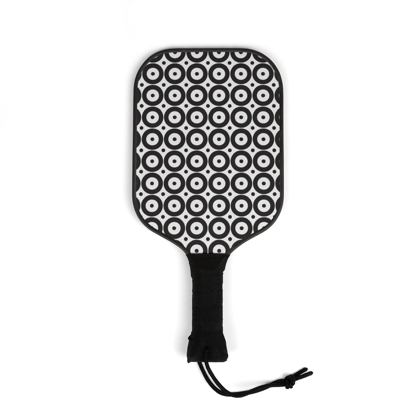 Retro Black & White Target Design (2 Paddles + 2 Balls) - Image 2