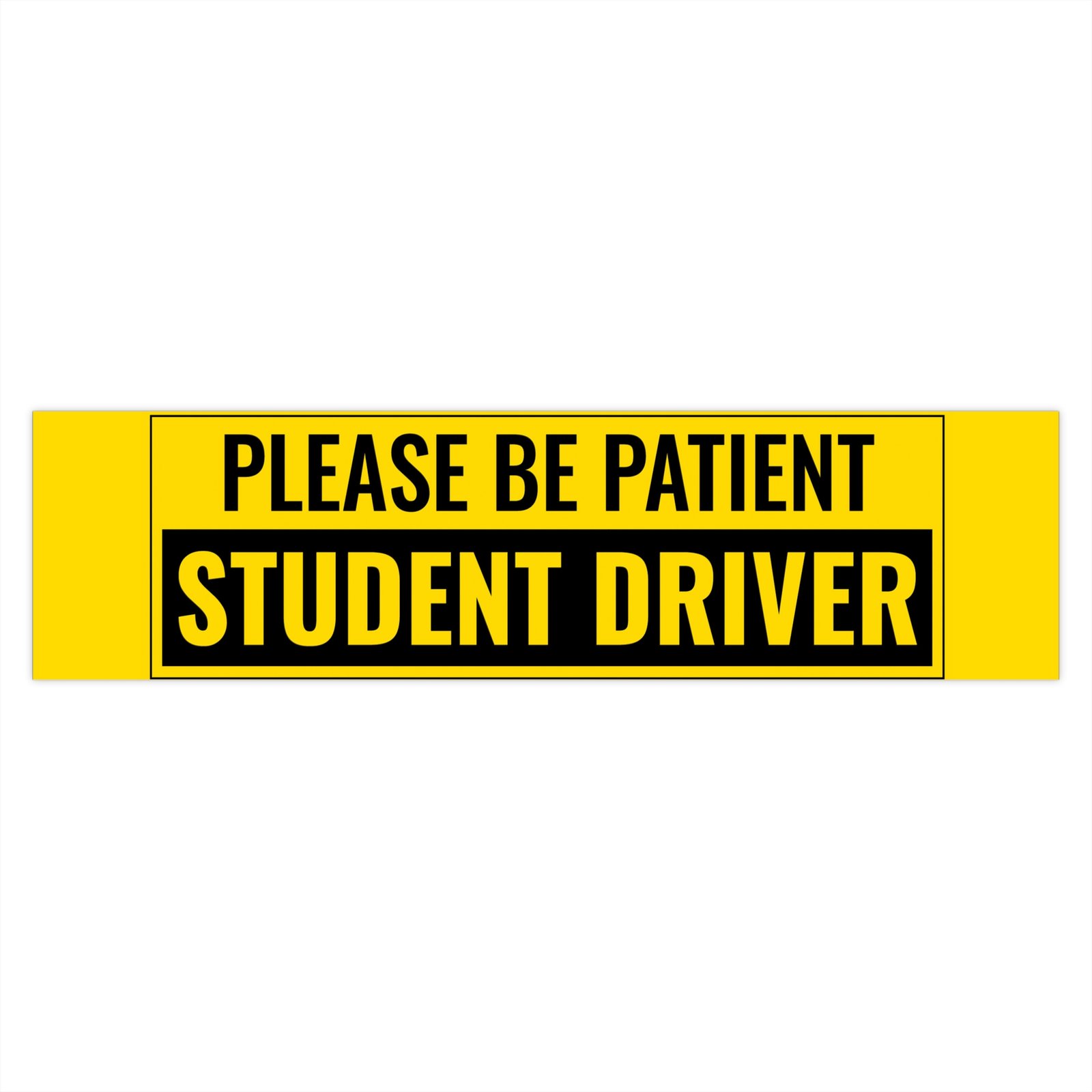 Student Driver Bumper Sticker