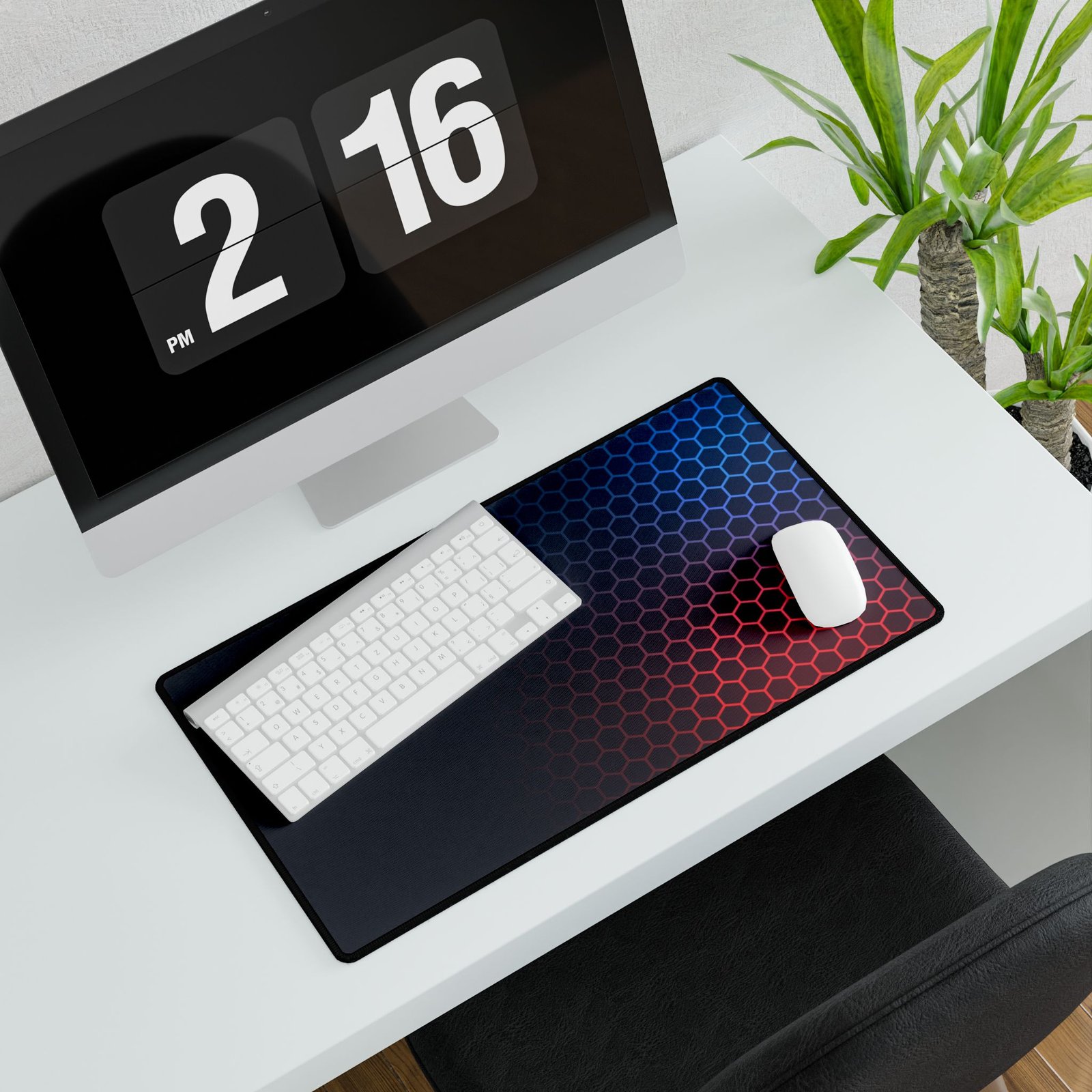 Hex Grid RGB Gaming Desk Mat - Image 7