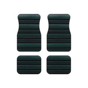 Striped Teal Car Floor Mats (Set of 4)