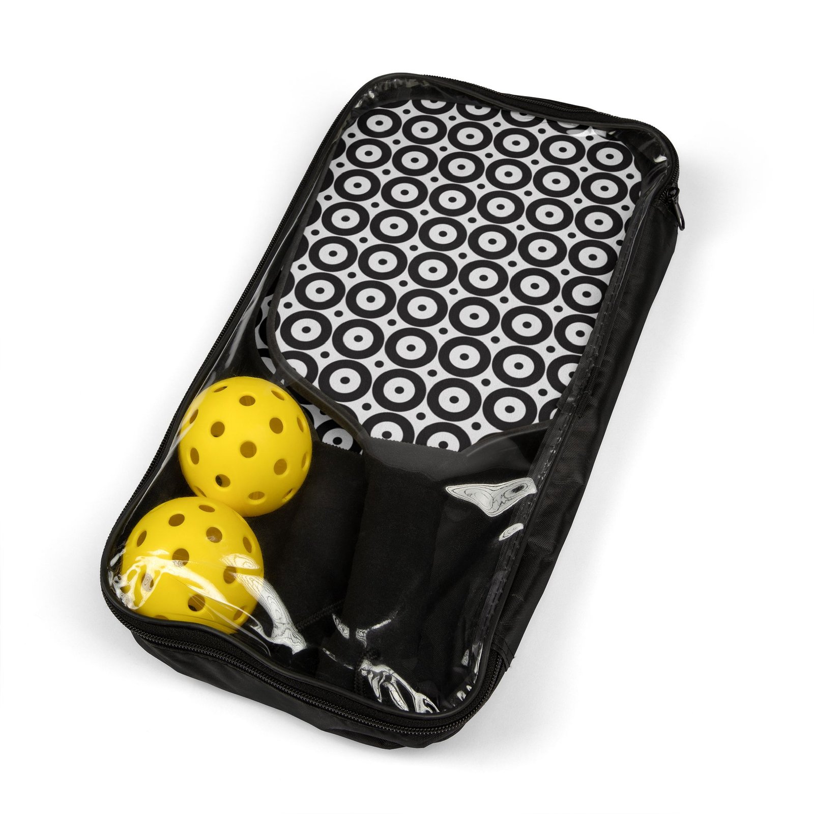 Retro Black & White Target Design (2 Paddles + 2 Balls) - Image 4