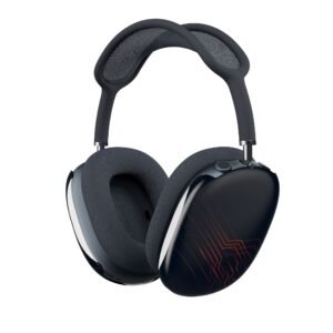 AirPods Max Shell Case | Sleek Black Circuit Pattern Ear Cup Covers