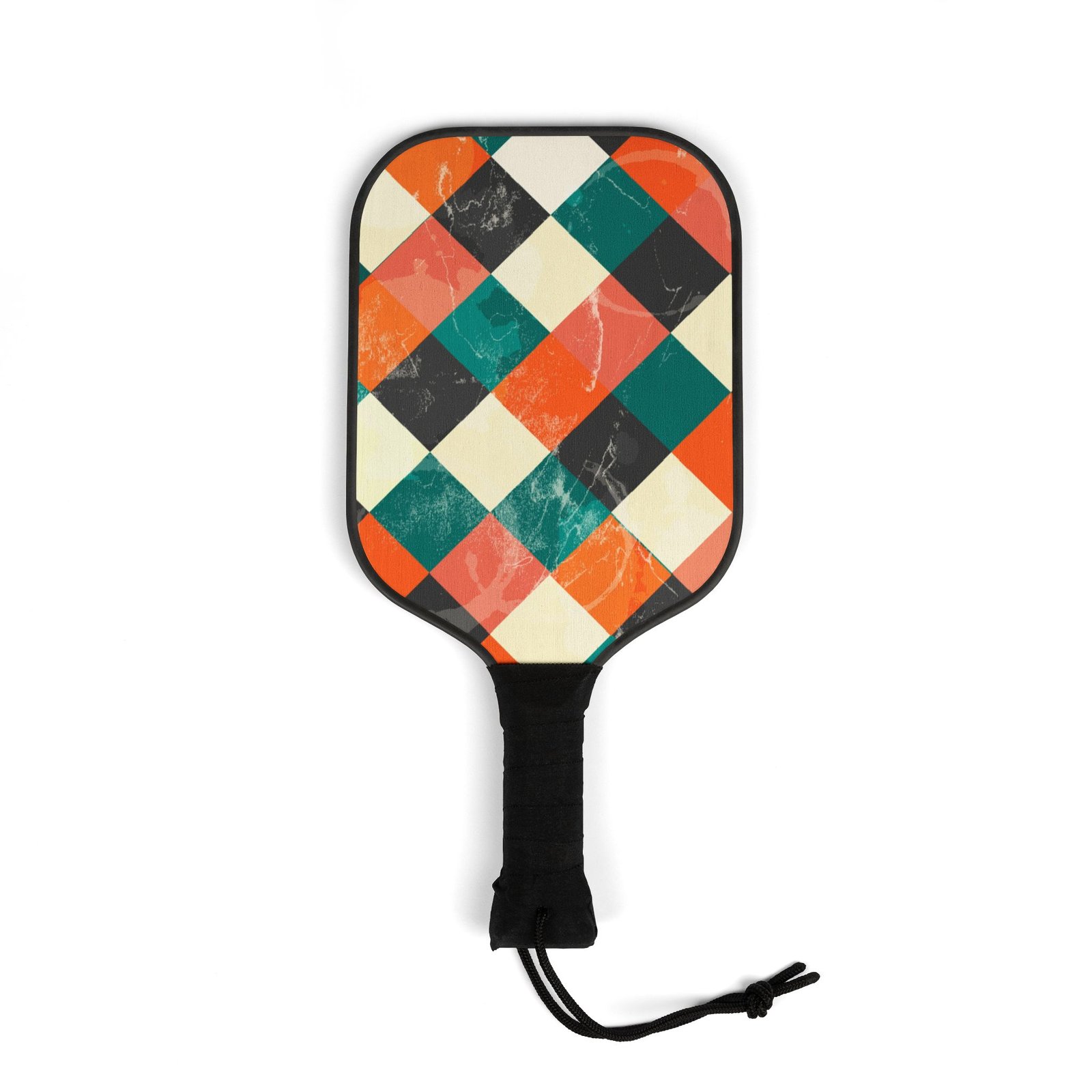 Retro Argyle Design Pickleball Kit with Balls