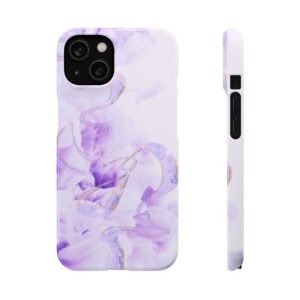 Stylish Snap Case with Purple Swirls